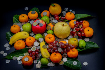 Money rains on fruits and vegetables