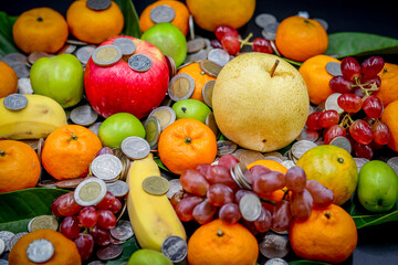 Money rains on fruits and vegetables