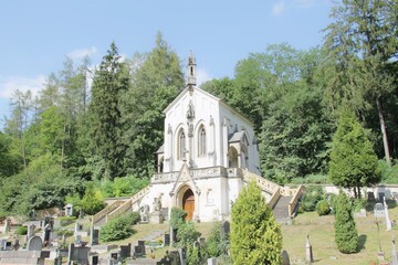Cemetery in Svat&yacute; Jan pod Skalou in Czech Republic