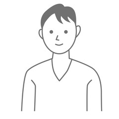 Male front facing vector illustration