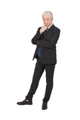 Portrait of an old business man person