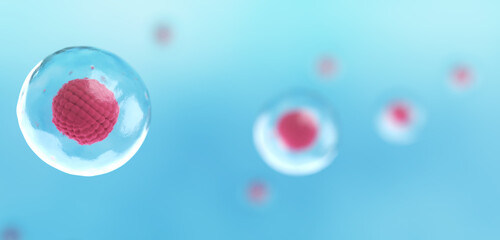 Human Stem Cell Concept, 3D Render