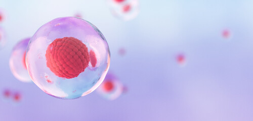 Human Stem Cell Concept, 3D Render