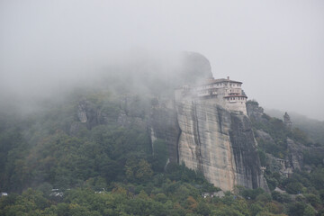 Fototapeta premium View of the main monuments and places of Greece. Meteora monasteries.