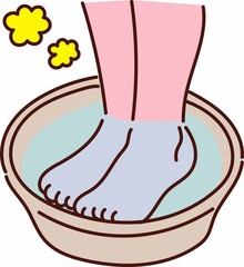 くっきり主線の足湯