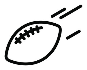 Rugby icon. Vector illustration isolated on a white background