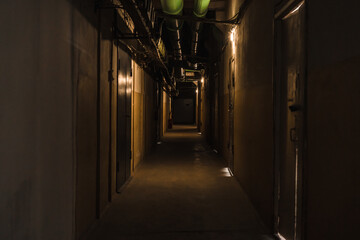 Dark underground corridors. Mysterious dungeons