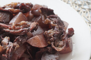 大根と牛肉の煮物
