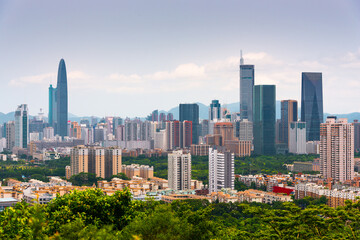 Fototapeta na wymiar Shenzhen, China Downtown Skyline