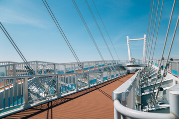 Fototapeta na wymiar kkotge(Blue crab) bridge at BaeksaJang port in Anmyeondo Island, Taean, Korea