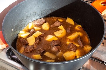 Beef and potato stew.