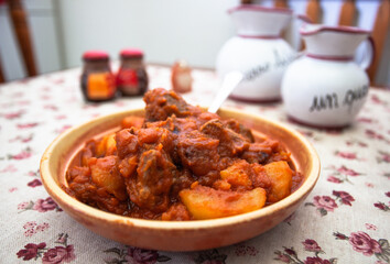 Beef and potato stew.