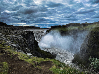 Ring road waterfall in Iceland (Dettifoss)