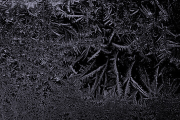  Frosty pattern on black background