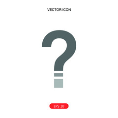 Question mark pictogram. Isolated flat vector icon. Query symbol, support logotype element.