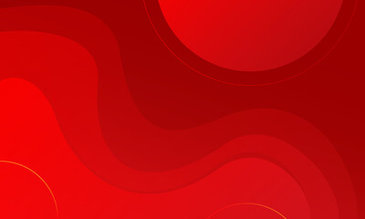 Liquid color background design. Red elements with fluid gradient. Dynamic shapes composition. Vector illustration