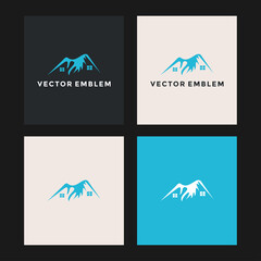 mountain home logo  vector design template