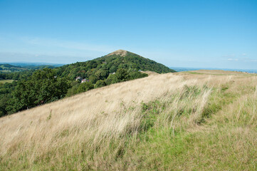 Summertime landscape in the Malvern hills.