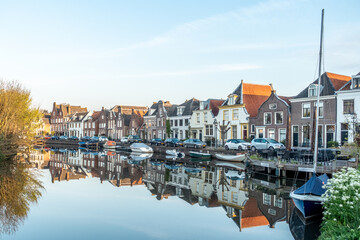 Residential buildings along side a river