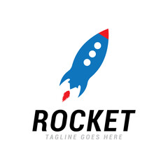 Rocket logo icon vector template.