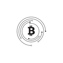 Obraz premium Bitcoin currency icon logo design template