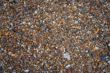 Multicolored small river stones pebbles for background