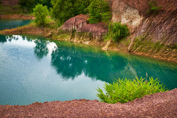 Hidden blue ond view landmark of kamphaengphet thailand