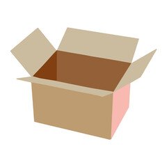 cardboard box, vector illustration, white background, for packaging goods illustration and background
