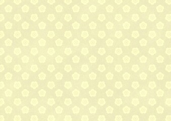 梅模様の透かしのある薄金色の背景デザイン、和紙テクスチャー