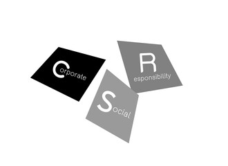 Business Concepts, Binder Clips with CSR Abbreviation or Corporate Social Responsibility Achieve Notes Isolated on White Background.
