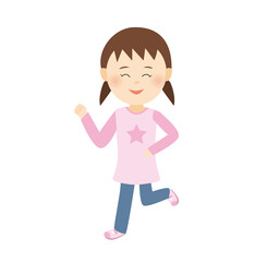 走る　子ども