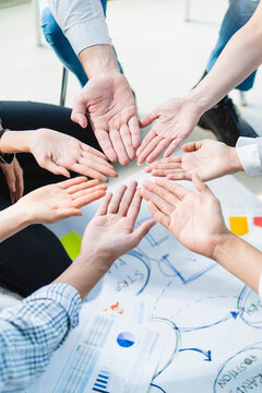 Vertical image of hand for help support together concept, Hand stack for business and service, Volunteer or teamwork togetherness, Concept connection and charity. Group team participation.