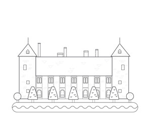 Fototapeta premium sketch of a castle