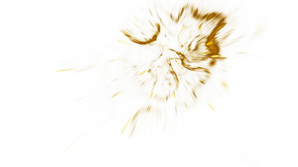 Abstract golden sparkles. Holiday background with fantastic light effect. Digital fractal art. 3d rendering.