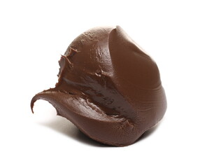 Cream chocolate spread isolated on white background