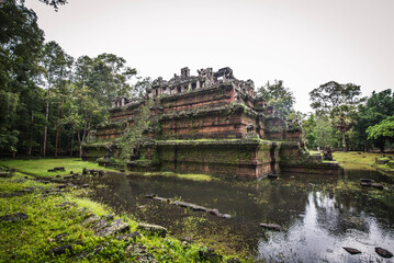The ancient Khmer castle, Phiman Akat, is located in the Royal Palace area, Siem Reap, Cambodia.