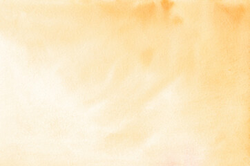 Watercolor light yellow ombre background texture. Pastel peach color soft backdrop.