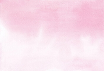 Watercolor light pink ombre background texture. Soft pastel rose color gradient backdrop. Blurred texture, hand painted © Kseniya