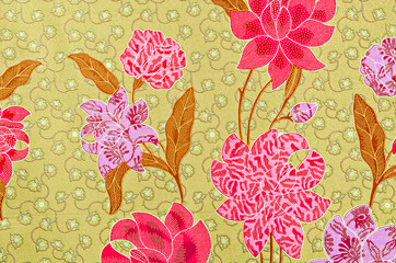 Traditional batik sarong pattern.