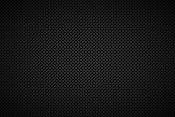 Perforated black metallic background. Abstract stainless steel background vector illustration
