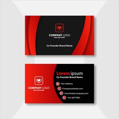 Modern presentation card with company logo. Vector business card template. Visiting card for business and personal use. Vector illustration design. Clean professional business card template. 