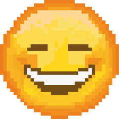 Obraz premium Vector emoji. Smiling face. Smile vector emoji. Happy emoticon. Cute emoticon isolated on white background.