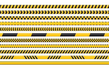 Quarantine tape. Yellow black tape for separating entrance areas.isolate on white background.