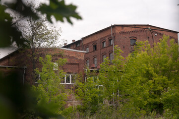 Fototapeta na wymiar Abandoned alcohol factory in Warsaw