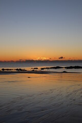 sunset on the beach, benbecula, outer hebrides, scotland
