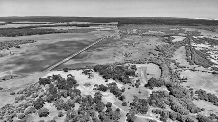 Aerial view of beautiful Kangaroo Island countryside - Australia