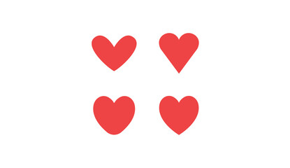 Heart icon collection. Valentine's day symbol. Hearts vector set.