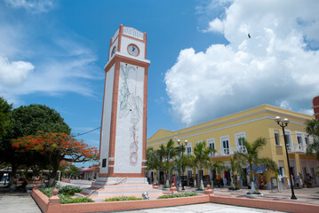 Fototapeta na wymiar Cozumel Island San Miguel Town Main Square