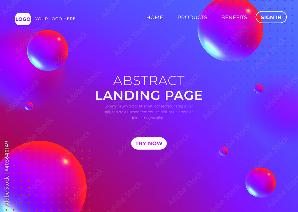 Poster realistic abstract 3d poster with fluid shapes on colorful background . isolated vector elements