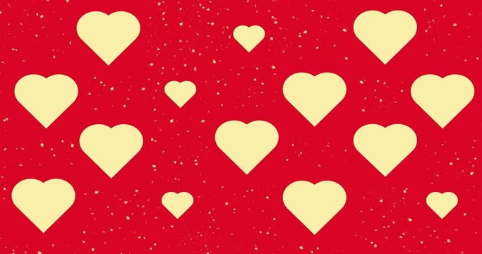 love heart valentine background animation. Heart changes size